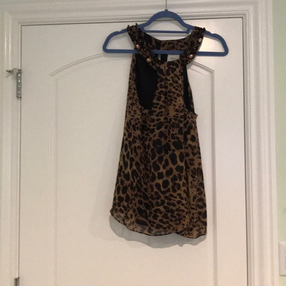 ECI Leopard blouse size 14